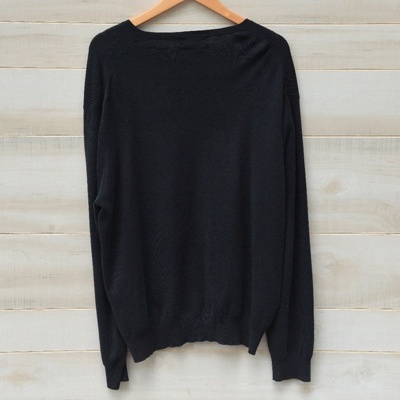 Polo Ralph Lauren Black V-Neck Sweater Size XXL - Picture 3 of 4
